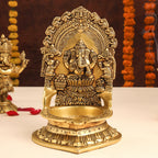 Brass Ganesha Diya (10.5 Inch) Vedansh Craft