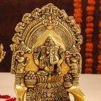 Brass Ganesha Diya (10.5 Inch) Vedansh Craft