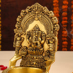 Brass Ganesha Diya (10.5 Inch) Vedansh Craft
