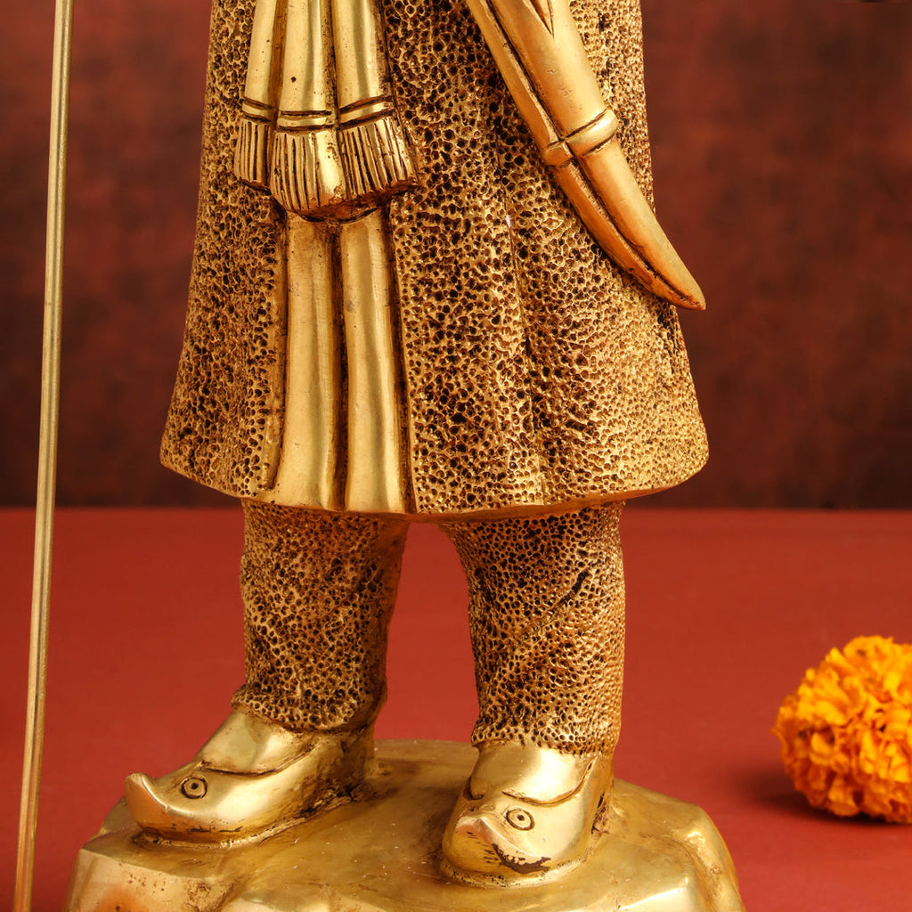 Brass Maharana Pratap Standing Statue (19 INCH) Vedansh Craft