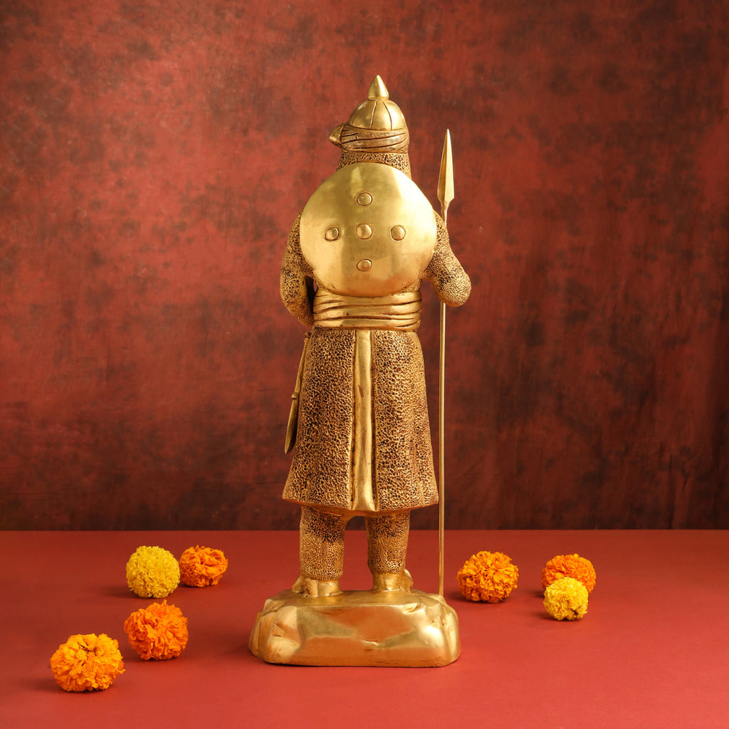 Brass Maharana Pratap Standing Statue (19 INCH) Vedansh Craft