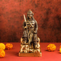 Brass Maharana Pratap Sitting Statue (10.5 Inch) Vedansh Craft