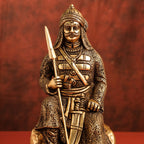 Brass Maharana Pratap Sitting Statue (10.5 Inch) Vedansh Craft
