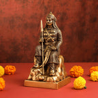 Brass Maharana Pratap Sitting Statue (10.5 Inch) Vedansh Craft