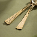 Brass Spoon Pair– Hammered Design (5.5 INCH) Vedansh Craft