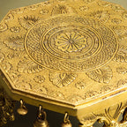 Brass Chowki With Bells (5 Inch) Vedansh Craft