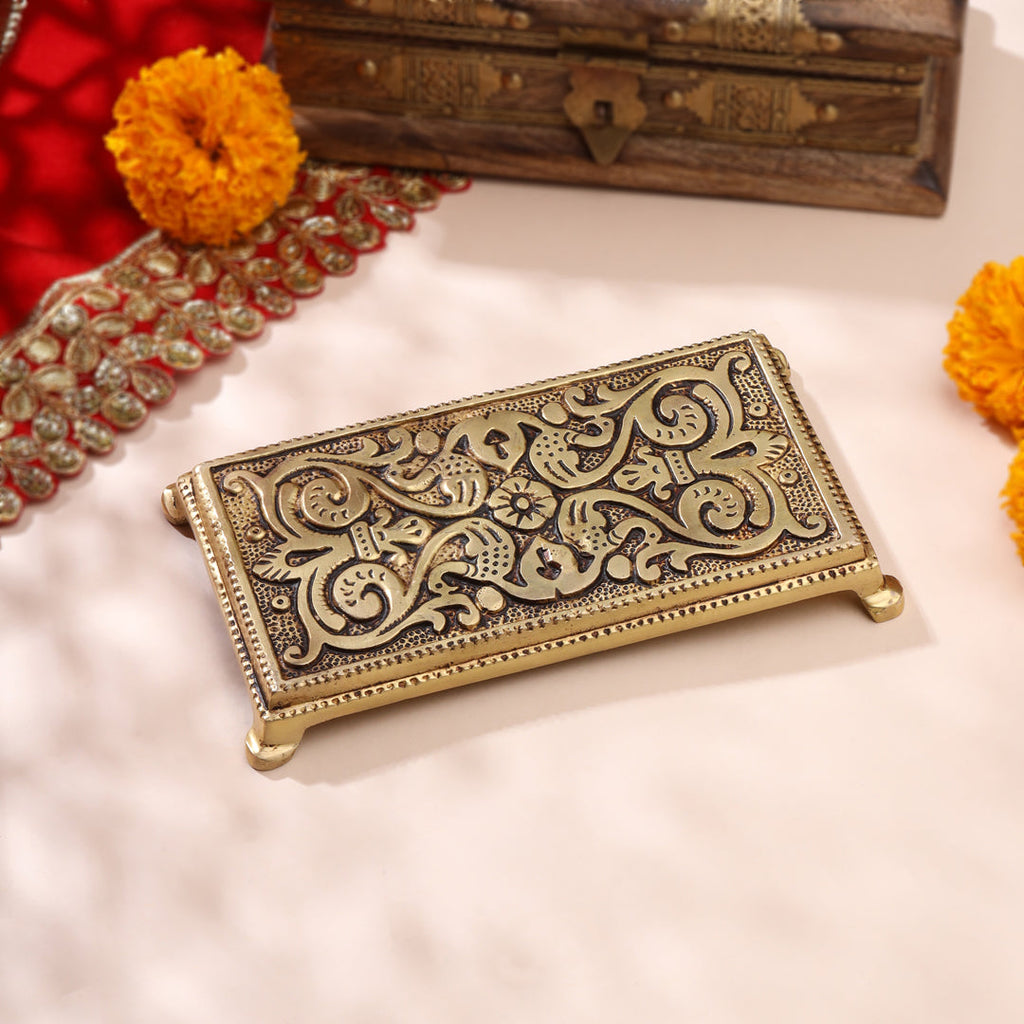 Brass Pooja Chowki (0.5 Inch) Vedansh Craft