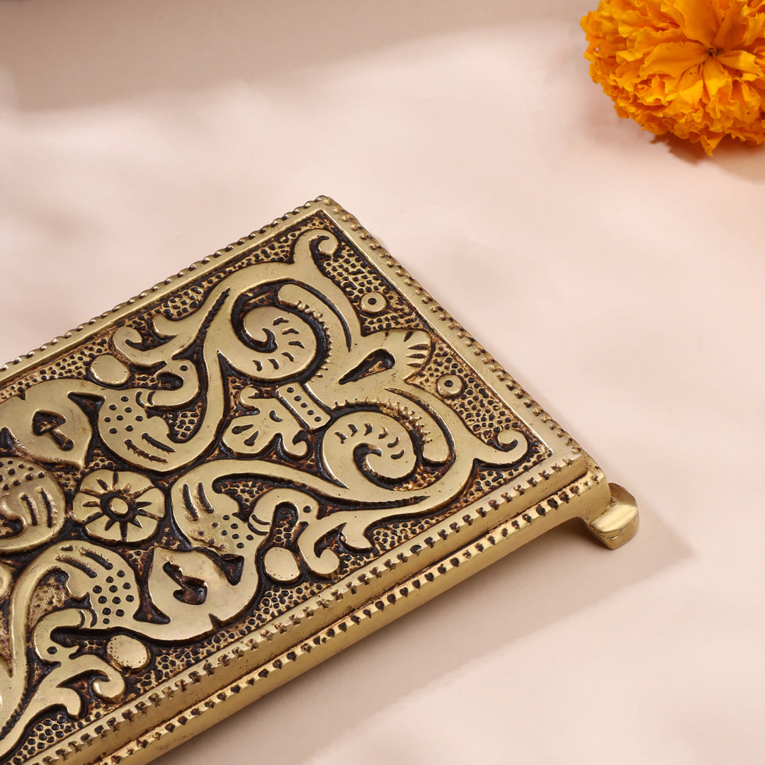 Brass Pooja Chowki (0.5 Inch) Vedansh Craft