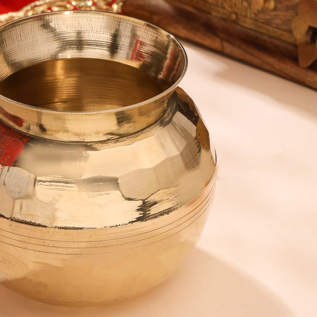 Brass Hammered Pooja Kalash Vedansh Craft