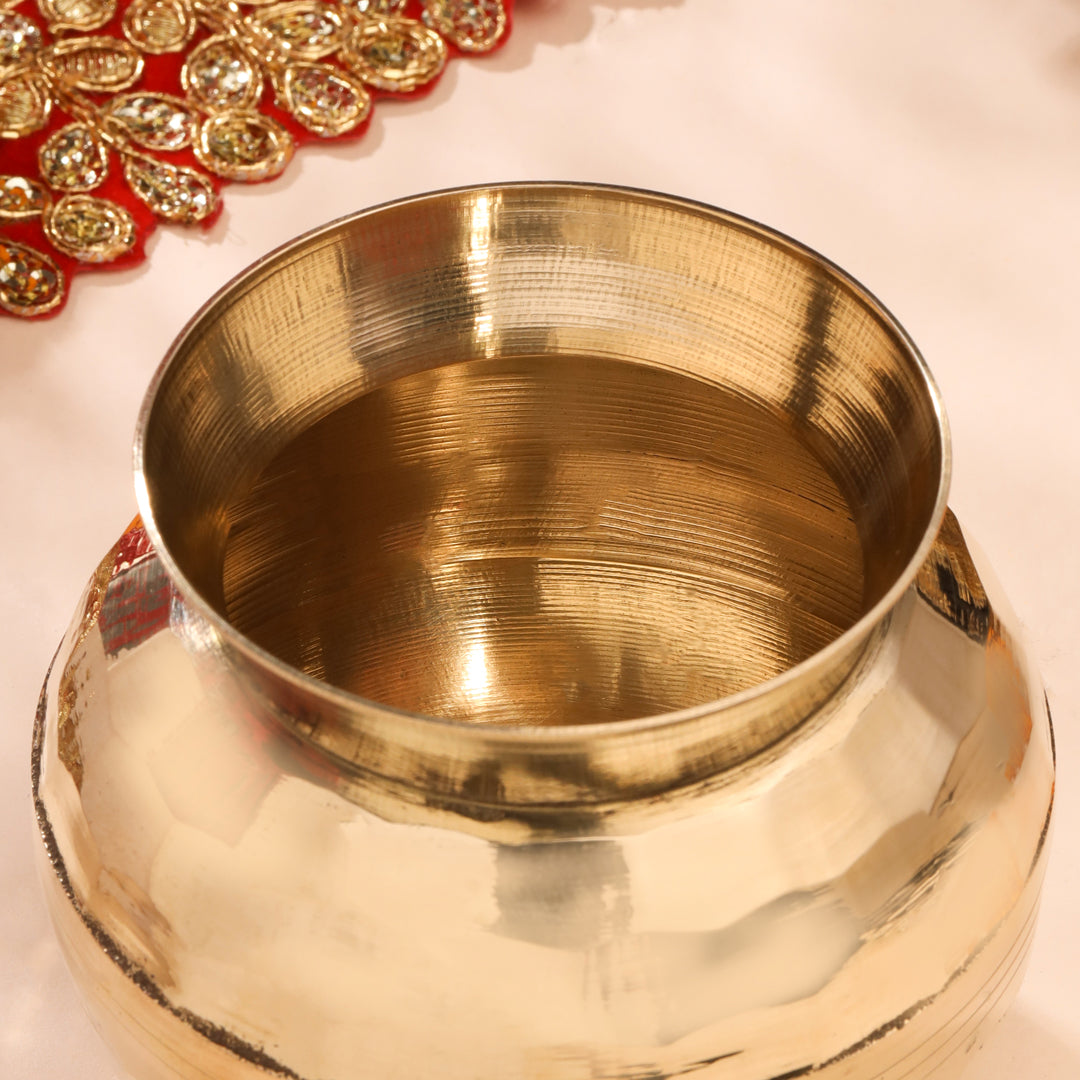 Brass Hammered Pooja Kalash Vedansh Craft
