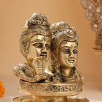 Brass Shiva parvati Head Idol (6.5 Inch) Vedansh Craft