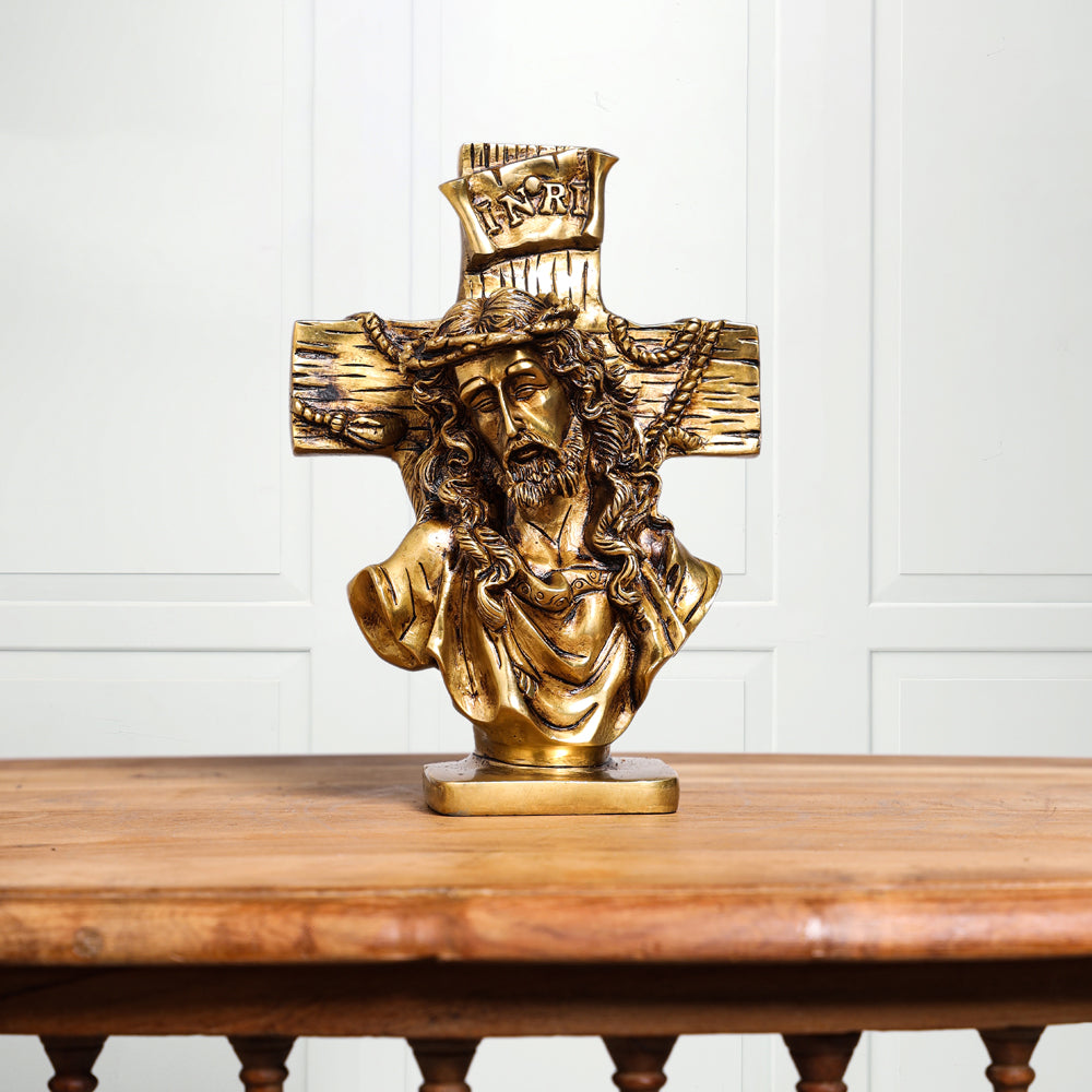 Brass Superfine God Jesus Idol (8 Inch) Vedansh Craft