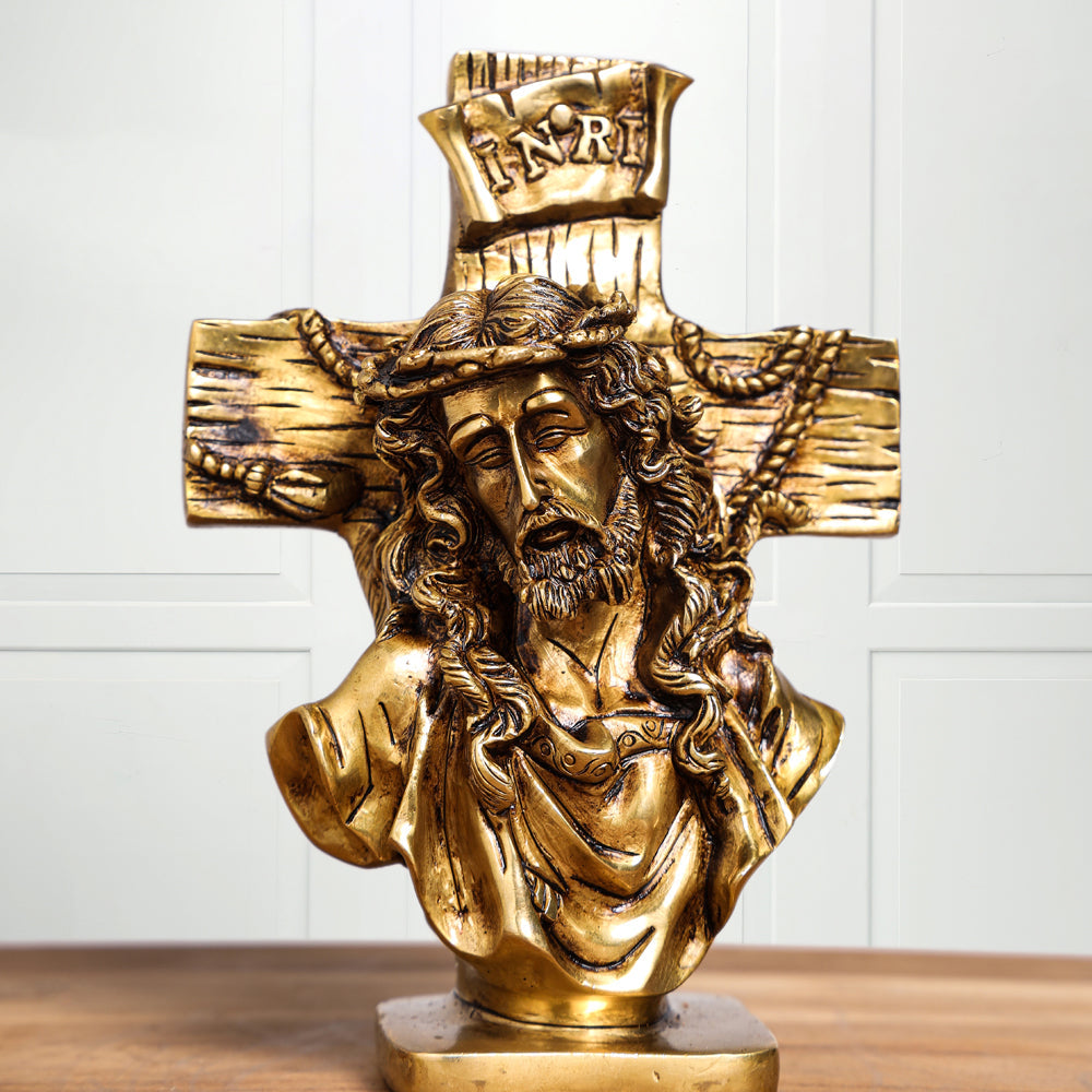Brass Superfine God Jesus Idol (8 Inch) Vedansh Craft