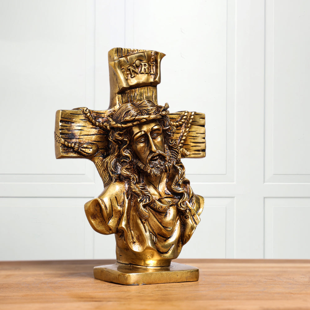 Brass Superfine God Jesus Idol (8 Inch) Vedansh Craft