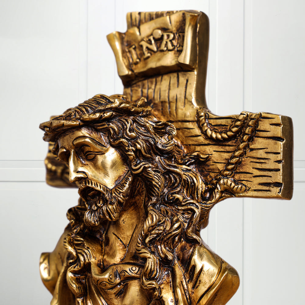 Brass Superfine God Jesus Idol (8 Inch) Vedansh Craft