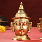 Brass Shiva Parvati Head Set (7 Inch) Vedansh Craft