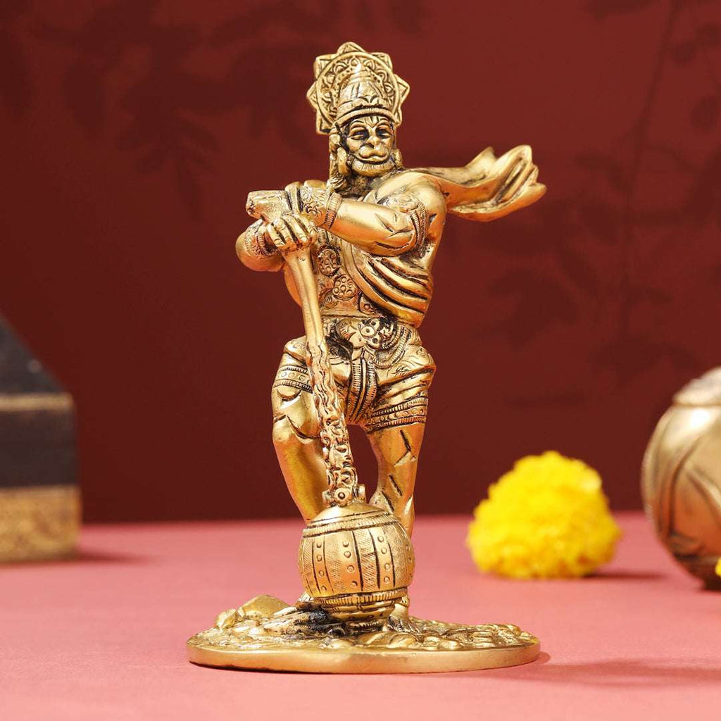 Brass Standing Hanuman Idol (7.2 Inch) Vedansh Craft