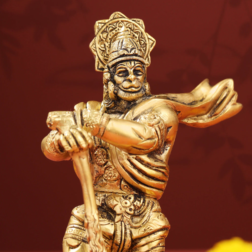 Brass Standing Hanuman Idol (7.2 Inch) Vedansh Craft