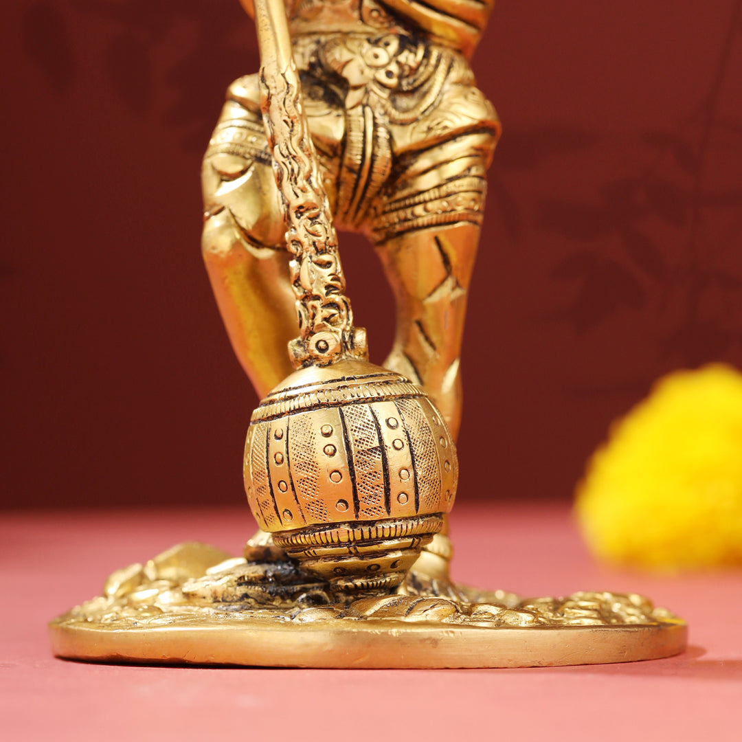 Brass Standing Hanuman Idol (7.2 Inch) Vedansh Craft