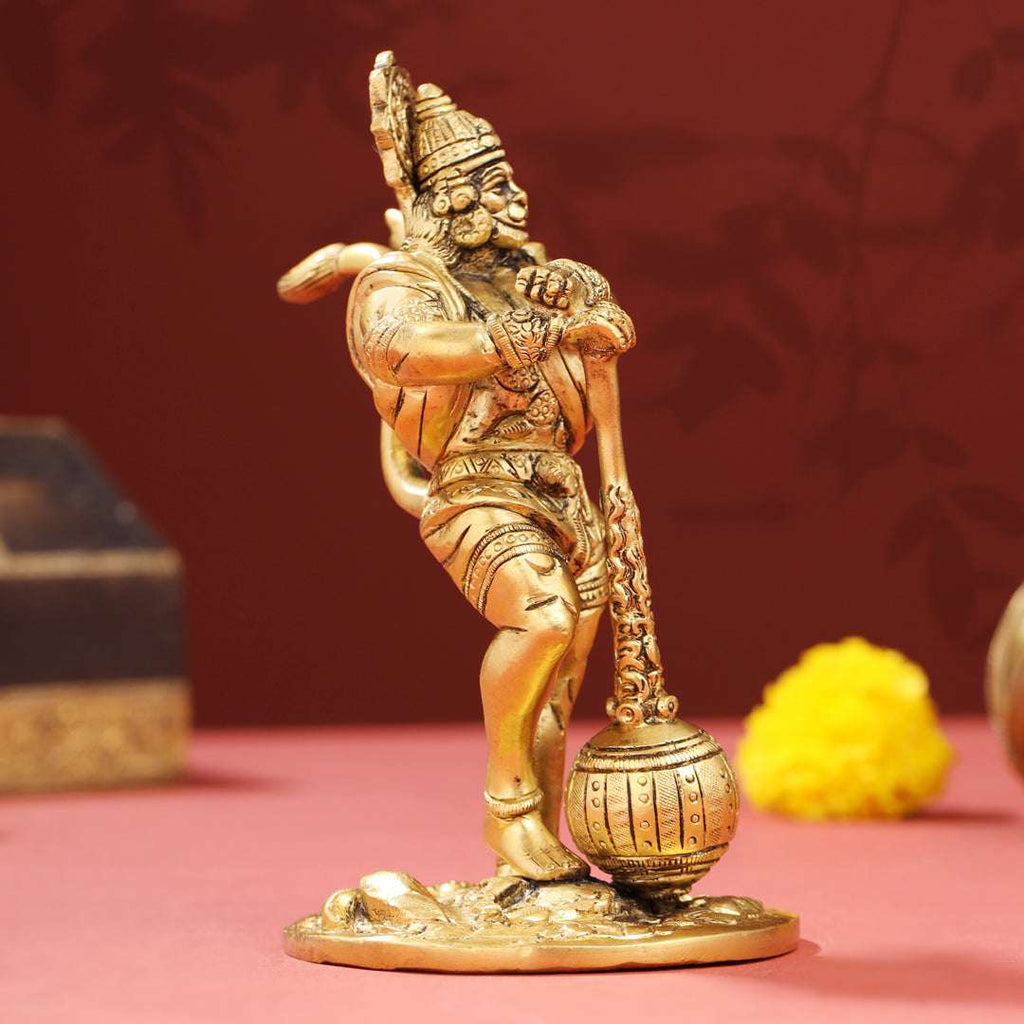 Brass Standing Hanuman Idol (7.2 Inch) Vedansh Craft