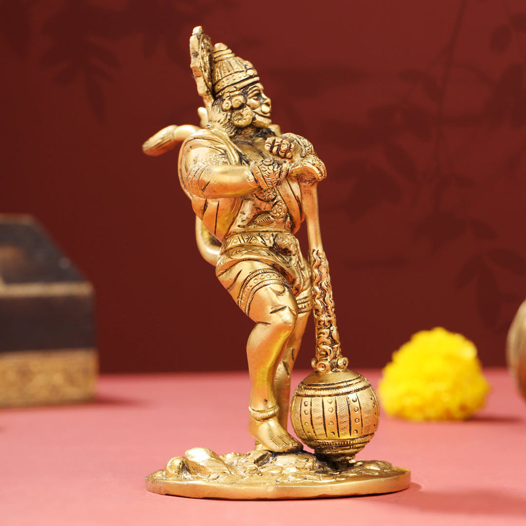 Brass Standing Hanuman Idol (7.2 Inch) Vedansh Craft