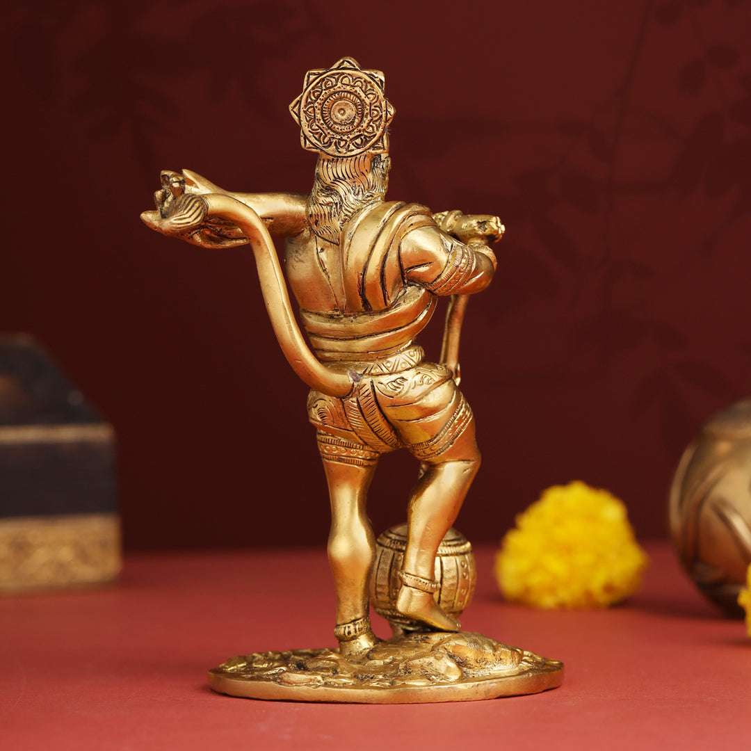 Brass Standing Hanuman Idol (7.2 Inch) Vedansh Craft