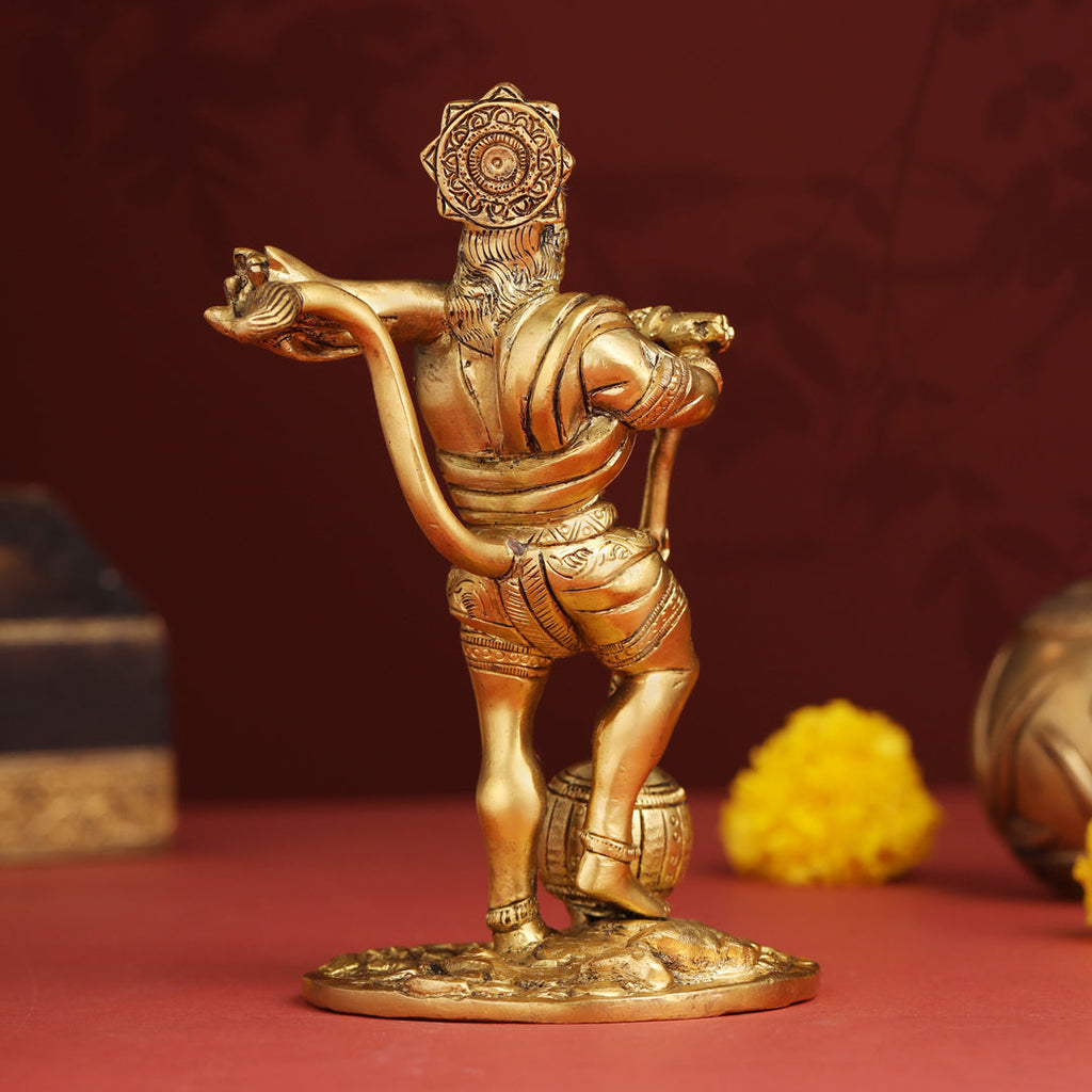 Brass Standing Hanuman Idol (7.2 Inch) Vedansh Craft