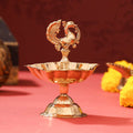 Brass Peacock Five Petal diya Vedansh Craft
