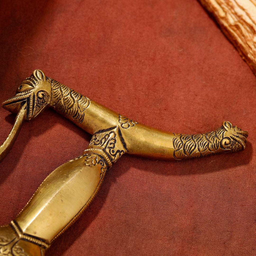 Brass Yali/kirtimukha Sword Handle (7 Inch) Vedansh Craft