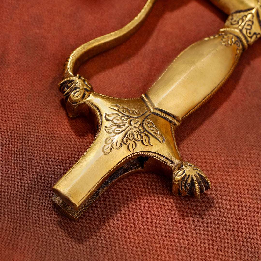Brass Yali/kirtimukha Sword Handle (7 Inch) Vedansh Craft