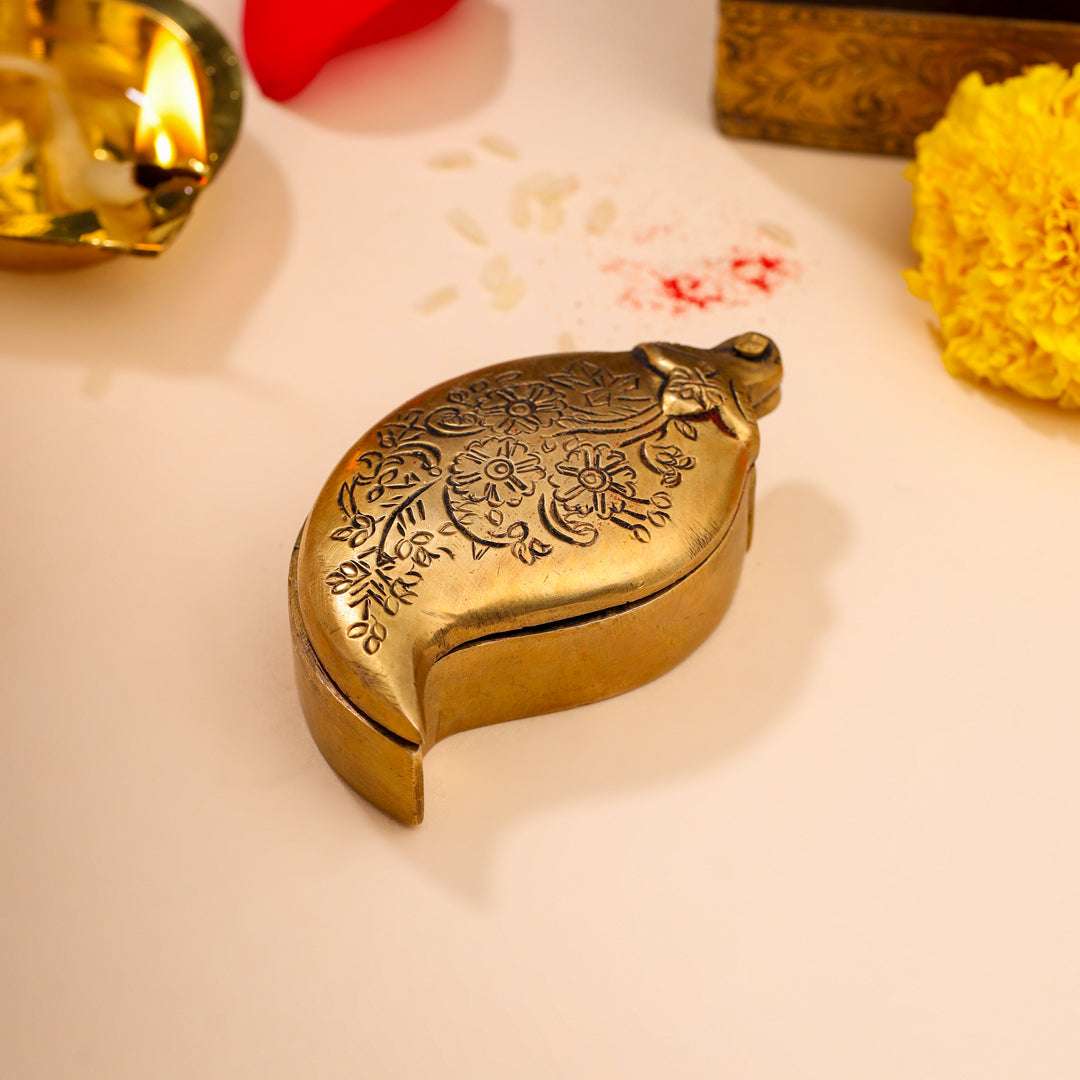 Brass Mango Sindoor/Chopda box Vedansh Craft