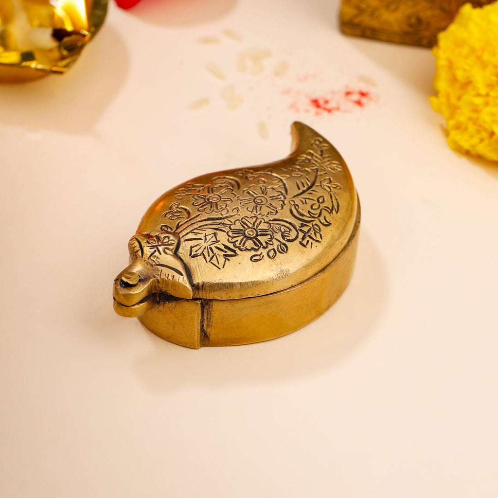 Brass Mango Sindoor/Chopda box Vedansh Craft