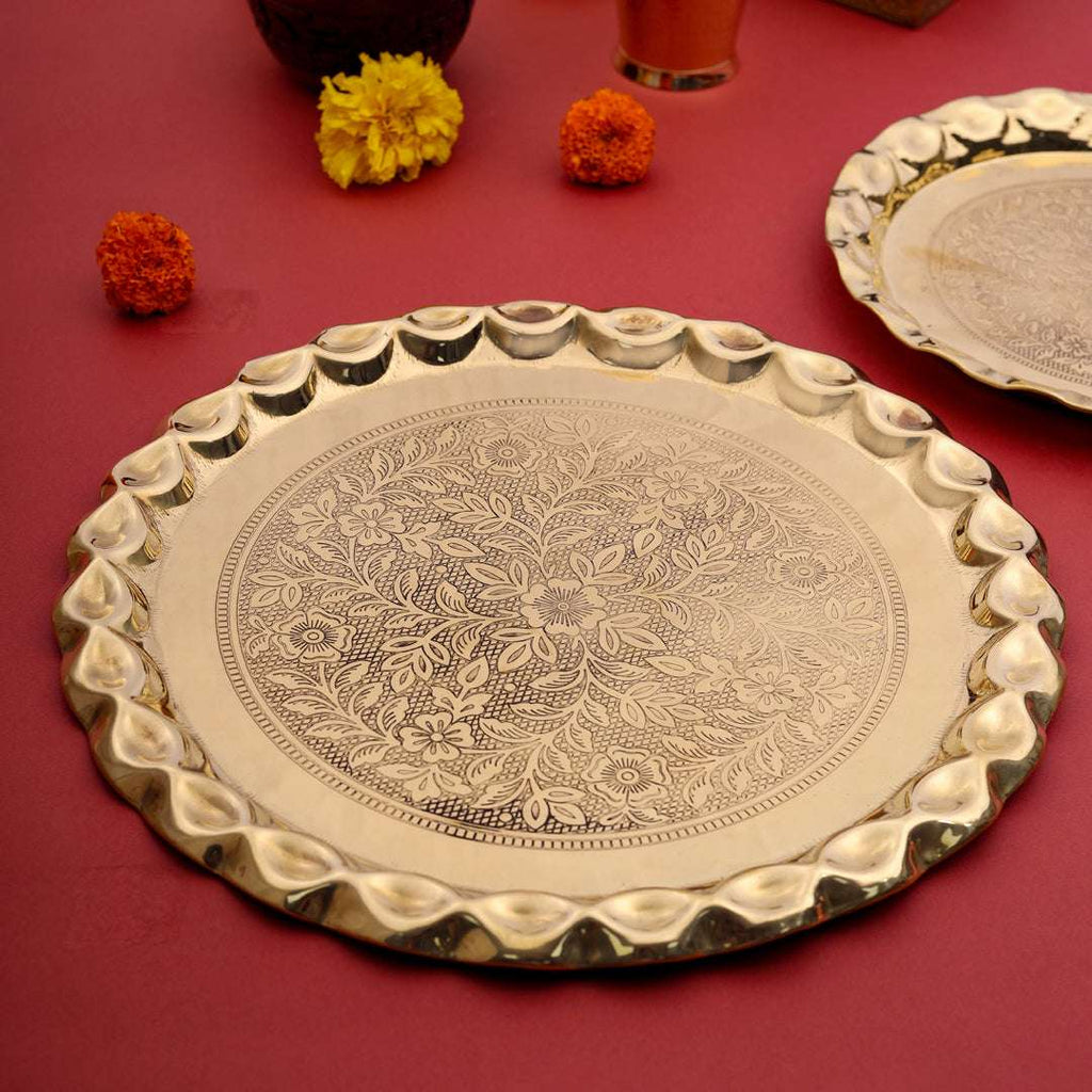 Brass Pooja Thal Vedansh Craft