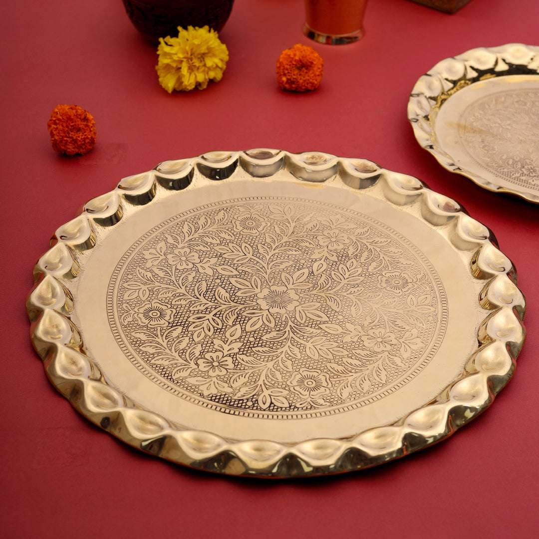 Brass Pooja Thal Vedansh Craft