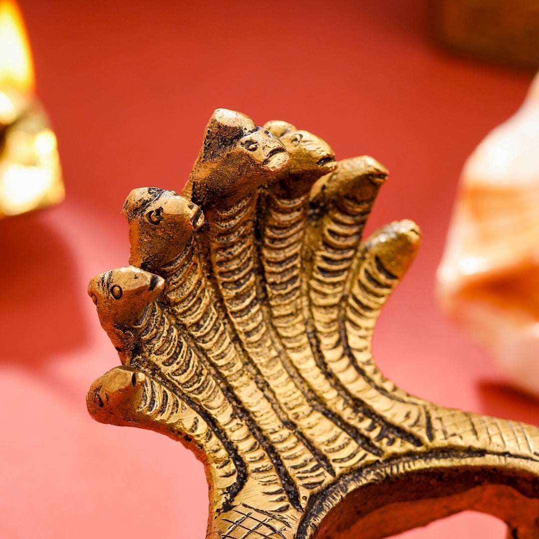 Brass Snake Conch Stand (3.2 Inch) Vedansh Craft