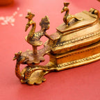 Brass Seven Peacock Kumkum Box (4.5 Inch) Vedansh Craft