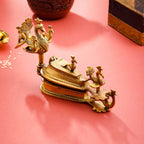 Brass Seven Peacock Kumkum Box (4.5 Inch) Vedansh Craft