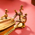 Brass Seven Peacock Kumkum Box (4.5 Inch) Vedansh Craft