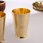 Brass Hammered Glass pair Vedansh Craft