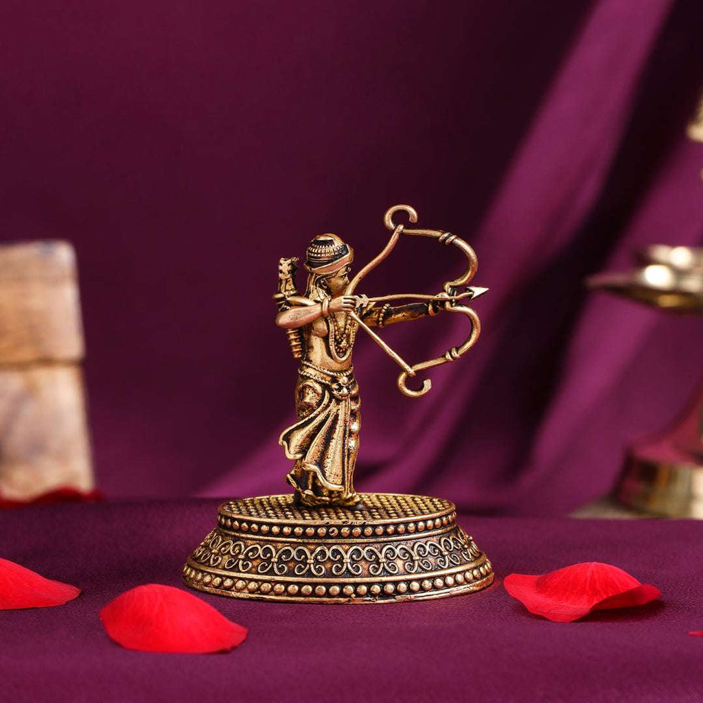 Brass Handcrafted Ram Idol with Velvet Gift Box (2.5 Inch) Vedansh Craft