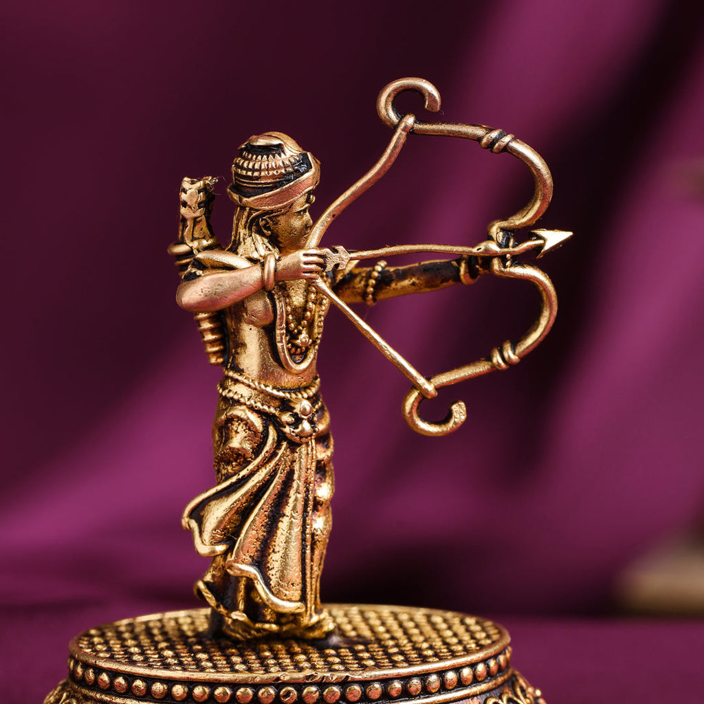 Brass Handcrafted Ram Idol with Velvet Gift Box (2.5 Inch) Vedansh Craft