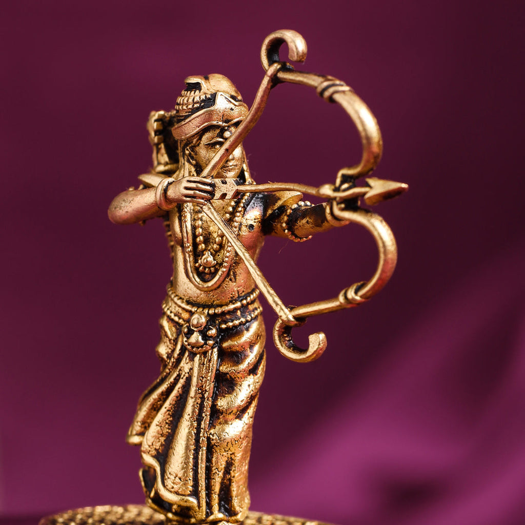 Brass Handcrafted Ram Idol with Velvet Gift Box (2.5 Inch) Vedansh Craft