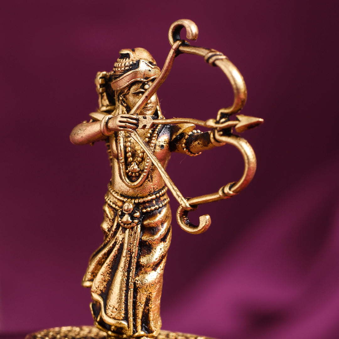 Brass Handcrafted Ram Idol with Velvet Gift Box (2.5 Inch) Vedansh Craft