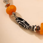 Resin Beaded Orange Necklace Vedansh Craft