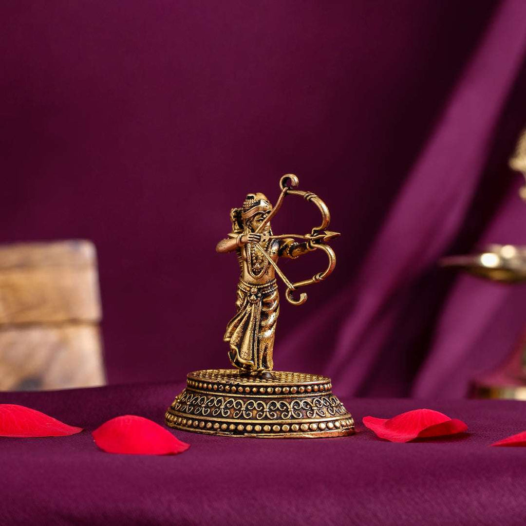 Brass Handcrafted Ram Idol with Velvet Gift Box (2.5 Inch) Vedansh Craft