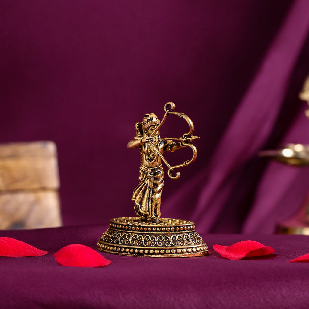 Brass Handcrafted Ram Idol with Velvet Gift Box (2.5 Inch) Vedansh Craft