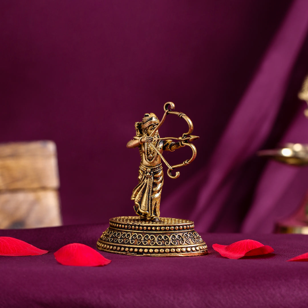 Brass Handcrafted Ram Idol with Velvet Gift Box (2.5 Inch) Vedansh Craft