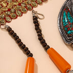 Resin Beaded Orange Necklace Vedansh Craft