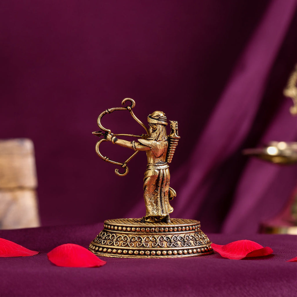 Brass Handcrafted Ram Idol with Velvet Gift Box (2.5 Inch) Vedansh Craft