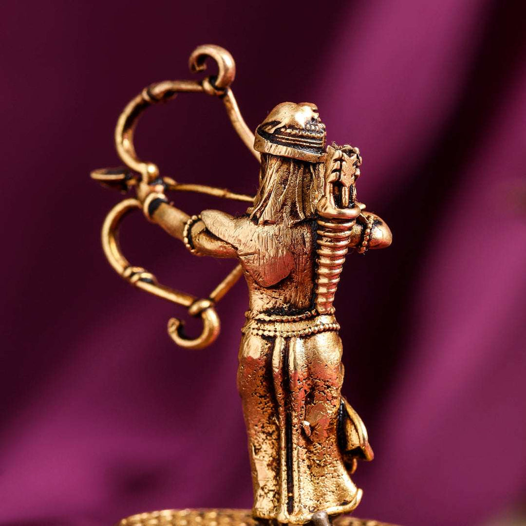 Brass Handcrafted Ram Idol with Velvet Gift Box (2.5 Inch) Vedansh Craft